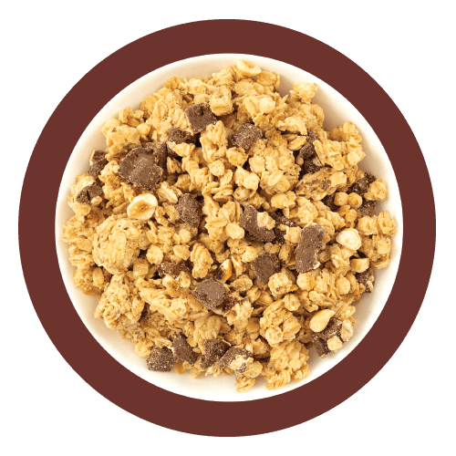 A Bowl of Granola Cluster with Chocolate