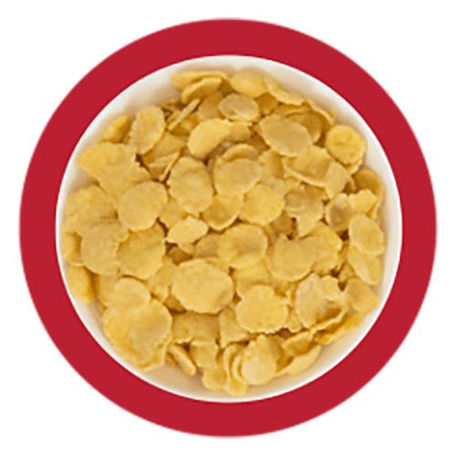 A bowl of corn flakes