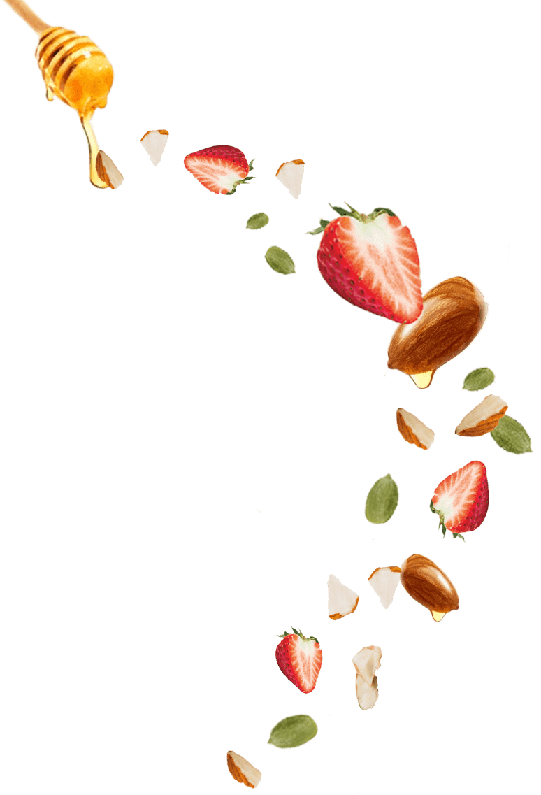 Almonds, Strawberries and Pumpkin Seeds