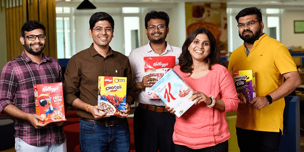 Employees at Kellogg's showing Product Line