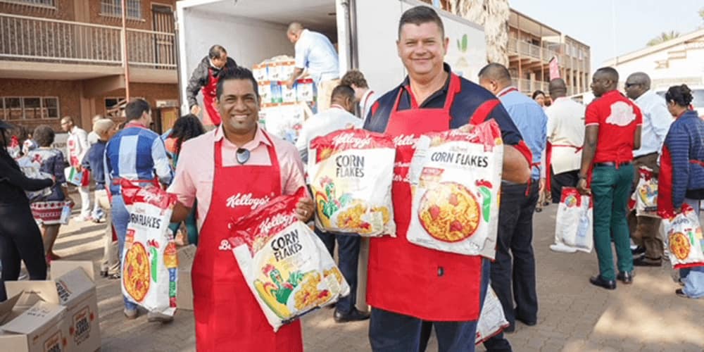 Kelloggs Team Donating Supplies Under the Better Days Commitment