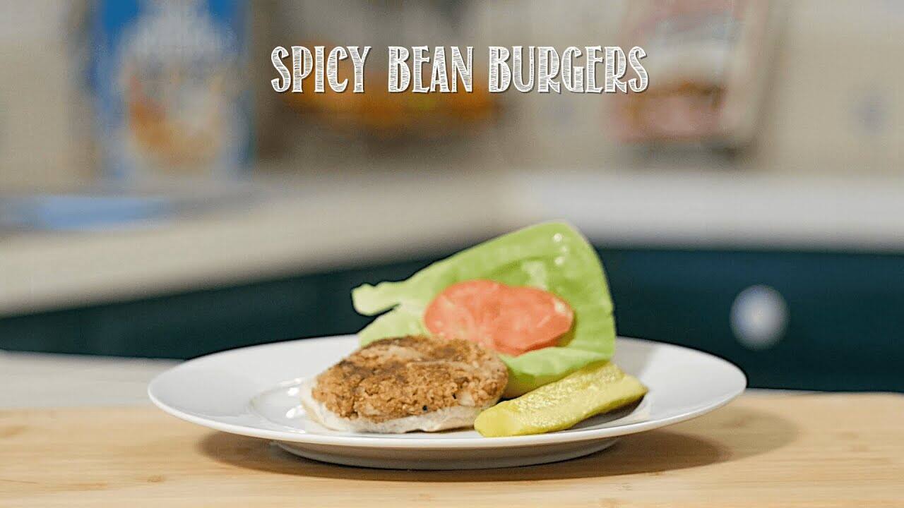 spicy bean burgers